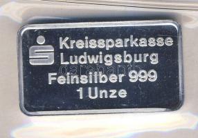 DN "Besigheim am Neckar" 1oz (31,103g) Ag tömb T:PP Vákumcsomagolásban!