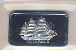 DN "Gorch Fock II-hajó" 1oz (31,103g) Ag tömb T:PP Vákumcsomagolásban!
