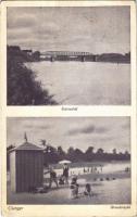 1933 Csenger, Szamos híd, strand  (EK)