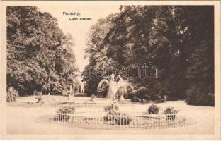 Pozsony, Pressburg, Bratislava; Ligeti díszkert / park, fountain