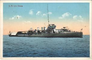 SMS Dinara az Osztrák-Magyar Haditengerészet Huszár osztályú rombolója / K.u.K. Kriegsmarine Zerstörer / SMS Dinara Austro-Hungarian Navy Huszár-class destroyer. G. Costalunga, Pola 1913