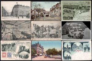 Kb. 70 db RÉGI külföldi város képeslap / Cca. 70 pre-1945 European town-view postcards