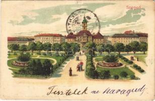 1899 (Vorläufer) Szeged, Fő tér. Kosmos Kunstanstalt litho s: Geiger R. (fa)