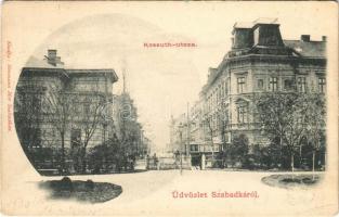 1900 Szabadka, Subotica; Kossuth utca, villamos / street, tram