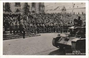 1940 Kolozsvár, Cluj; bevonulás, Horthy Miklós, tank / entry of the Hungarian troops, tank + "1940 Zilah visszatért" So. Stpl