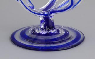 Muranoi üveg kínáló, hibátlan, m: 19,5 cm