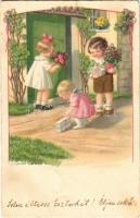 1939 Gyerekek / Children art postcard. A.G.B. No. 3241. litho s: Pauli Ebner