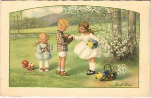 1929 Gyerekek / Children art postcard. A.R. No. 2465. litho s: Pauli Ebner