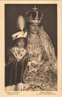 Zita királyné és Ottó Koronaherceg / Zita of Bourbon-Parma and his son Otto the Crown Prince. Kollar ut. Szenes. 1916