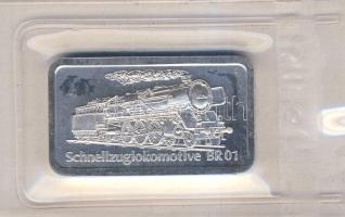 DN "Gyorsvonat mozdony" 1oz (31,103g) Ag tömb T:PP Vákumcsomagolásban!