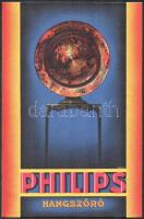 cca 1930 Philips hangszóró, illusztrált kihajtható reklám prospektus.