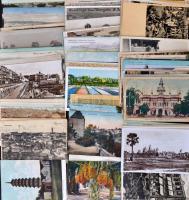 Kb. 100 db RÉGI külföldi képeslap, tengerentúliak is / Cca. 100 pre-1945 European and overseas town-view postcards
