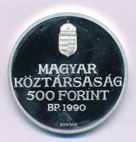 1990. 500Ft Ag "Kölcsey Ferenc" T:1- (PP) ujjlenyomatos Adamo EM116