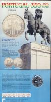 Portugália 1990. 100Esc Ag "A függetlenség visszaállításának 350. évfordulója" emléklapon T:BU