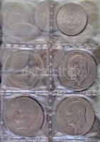 Amerikai Egyesült Államok 1885-2008. 1c-1$ 103db érméből álló tétel berakóban (közte 4db 1/4$ Ag + 9db 1d Ag) T:vegyes patina USA 1885-2008. 1 Cent - 1 Dollar 103pcs coin lot in binder (within 4pcs 1/4 Dollar Ag + 9pcs 1 Dime Ag) C:mixed patina Krause KM#212