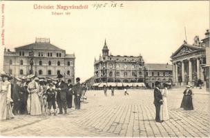 Nagyvárad, Oradea; Bémer tér. Rákos Vilmos kiadása / square, street view