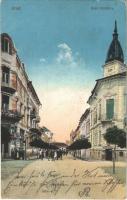 1916 Arad, Báró Eötvös utca, üzletek / street view, shops (EK)