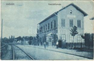 1927 Vasvár, Vasútállomás (ragasztónyom / glue mark)