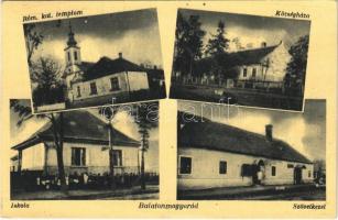 1953 Balatonmagyaród, Római katolikus templom, iskola, Községháza, Szövetkezet üzlete (EK)