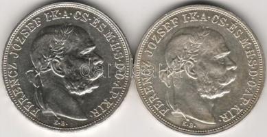 1908,1909 5K 1-1db ezüst T:2