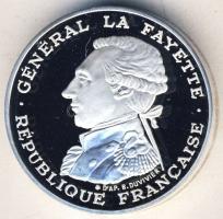 Franciaország 1987. 100Fr Ag "La Fayette parancsnok" piefort (vastag) veret T:PP