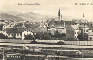 1931 Sankt Pölten, St. Poelten; Totale mit Oetscher / general view