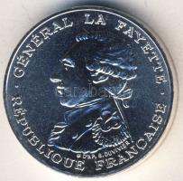 Franciaország 1987. 100Fr Ag "La Fayette parancsnok" piefort (vastag) veret T:BU