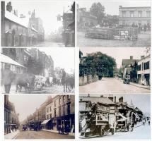 200 db érdekes modern és régi képeslap, közte sok reprint.  Tartalmas gyűjtemény modern műanyag képe...