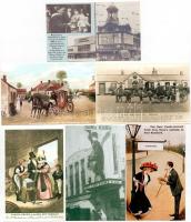 200 db érdekes modern és régi képeslap, közte sok reprint.  Tartalmas gyűjtemény modern műanyag képe...