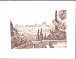 Zádor István 7 darab eredeti rézkarca Jeruzsálemről. Magyar nyelvű kiadás  Szolnok, 1995. Viktoria K...