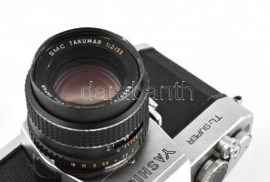 Yashica TL-Super filmes SLR fényképezőgép, SMC Takumar 55mm f/2 objektívvel, működőképes, szép állap...