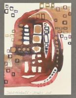 Krnács Ágota (1976-): Debrői hárslevelű, 2005. Akvarell, papír, jelzett. Üvegezett, alsó felében sérült (repedt) klipsz keretben. 13x10 cm