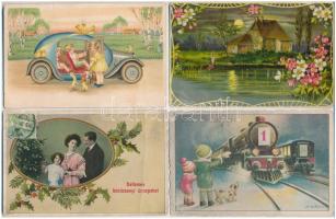 60 db RÉGI motívum képeslap: üdvözlő / 60 pre-1945 motive postcards: greetings