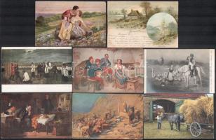86 db RÉGI motívum képeslap: művész, mese, tájak / 86 pre-1945 motive postcards: art, landscapes, fairy tales