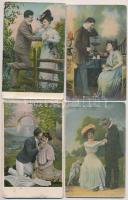 51 db RÉGI motívum képeslap: hölgyek, párok / 51 pre-1945 motive postcards: lady, couples
