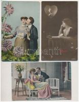 51 db RÉGI motívum képeslap: hölgyek, párok / 51 pre-1945 motive postcards: lady, couples