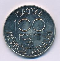 1989. 100Ft Cu-Ni-Zn "Labdarúgó Világbajnokság - Kézfogás" T:BU ujjlenyomatos Adamo EM107