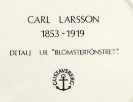 Gustavsberg porcelán fali tányér, 3 db, levonóképes, hibátlanok, d: 21 cm