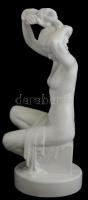 Herendi porcelán akt, kézzel festett, jelzett (Lux Elek), hibátlan, m: 55 cm