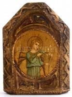 2 db régi könyvtámasz, angyalos illusztrációval, sérülésekkel, 10×12×9 cm