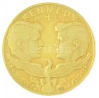 Amerikai Egyesült Államok 1968. Robert és John F. Kennedy jelzett Au emlékérem (4,2g/0.585/21mm) T:2 (eredetileg PP) USA 1968. Robert and John F. Kennedy hallmarked Au commemorative medallion (4,2g/0.585/21mm) C:XF (originally PP)