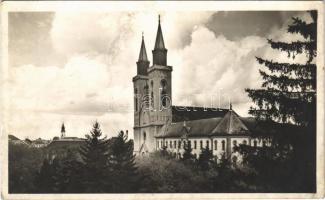 Zombor, Sombor; Karmelita templom és rendház. Schlotzer József kiadása / Carmelite church and monastery (fl)