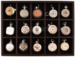 Heritage Collection sorozat 30 darabja, mechanikus, ezüstözött gyűjtői zsebórák, tanúsítvánnyal/leír...