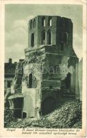 1927 Szeged, a Szent Demeter templom lebontásakor felfedezett XIII. századbeli nyolcszögű torony (kis szakadás / small tear)
