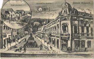 1909 Miskolc, Avasi pincesor, hazafelé az Avasról. Humoros részeg montázs (EM)
