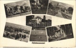 1955 Zamárdi, Balatonzamárdi; mozaiklap Országzászlóval (EK)