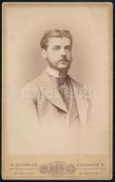 cca 1870 Ellinger Ede: ismeretlen férfi kabinetfotója 11x17 cm