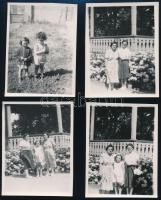 1950 Kinszki Imréné és Kinszki Judit felvételei Győrben, 4 db datált vintage fotó, 5,8x4,5 cm