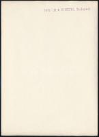 cca 1936 Kinszki Imre (1901-1945) budapesti fotóművész hagyatékából, pecséttel jelzett vintage fotó ...