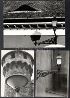 cca 1980 Budapesti fényforrások, Giltán Tivadar 5 db vintage fotója, kettő pecséttel jelzett, 18x24 cm és 13x18 cm